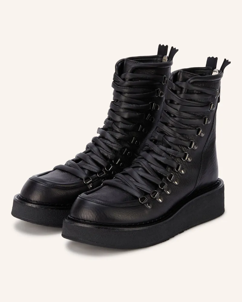 Attilio Giusti Leombruni Schnürboots Linfa Dromo schwarz Schwarz