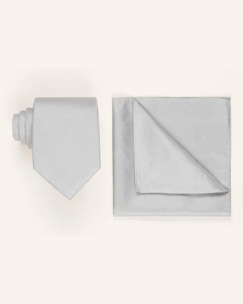 paul Set: Krawatte und Einstecktuch Mint