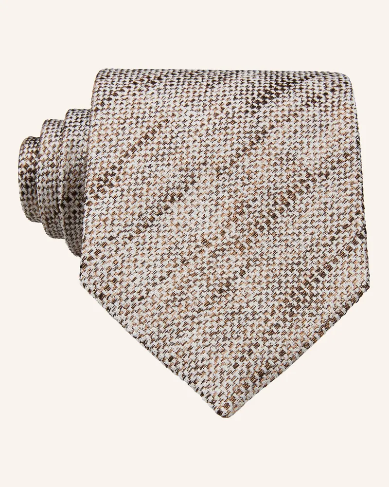 Profuomo Krawatte braun Hellbraun