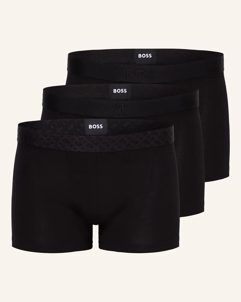 HUGO BOSS 3er-Pack Boxershorts schwarz Schwarz