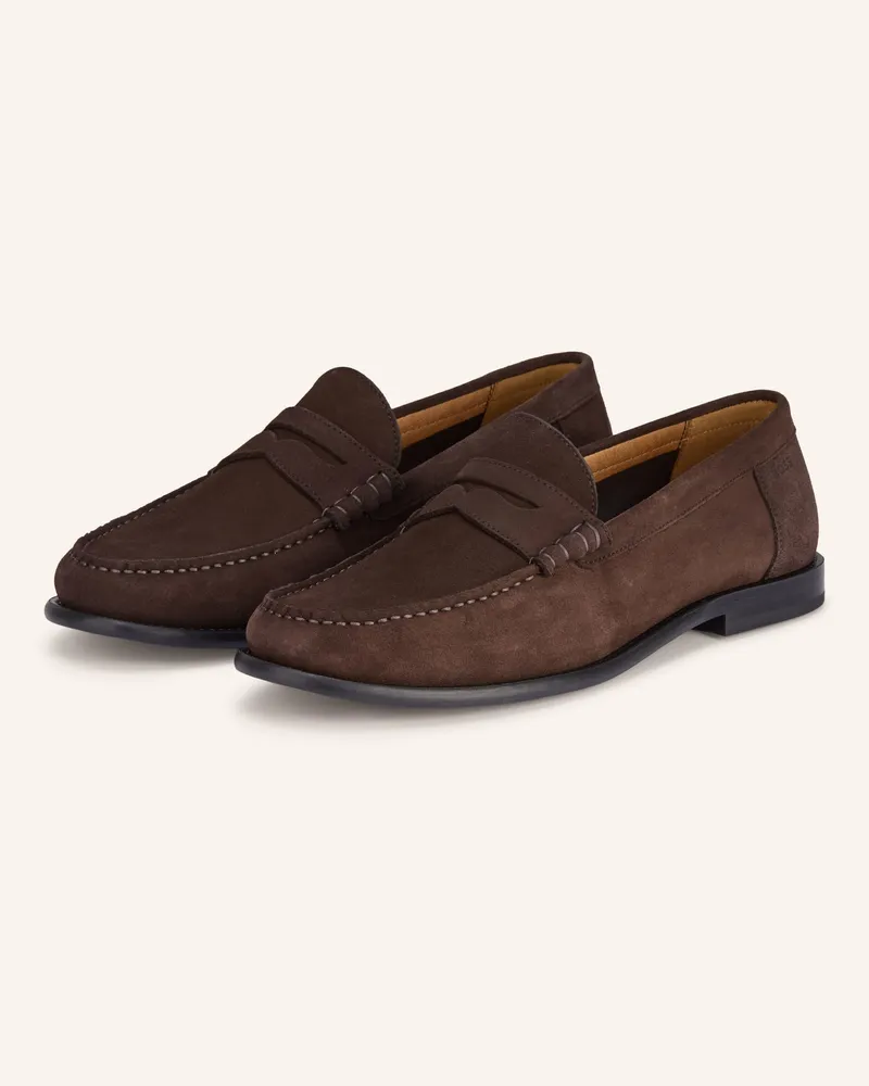 HUGO BOSS Penny-Loafer TEVAN Dunkelbraun