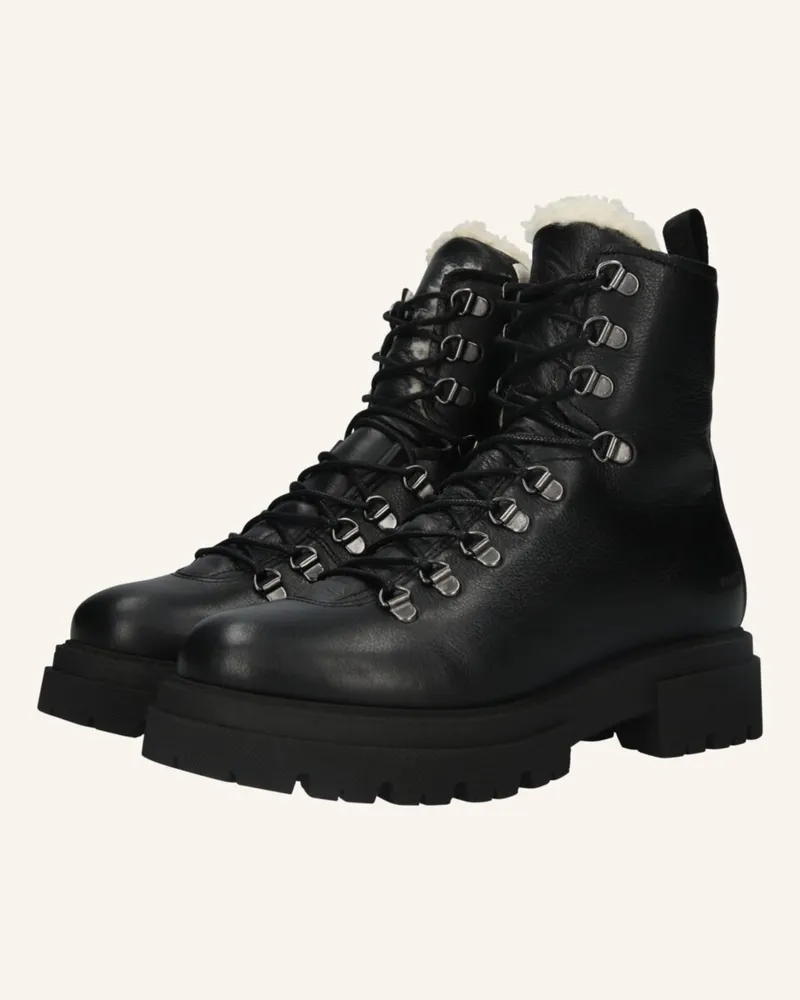 Blackstone Schnürboots schwarz Schwarz