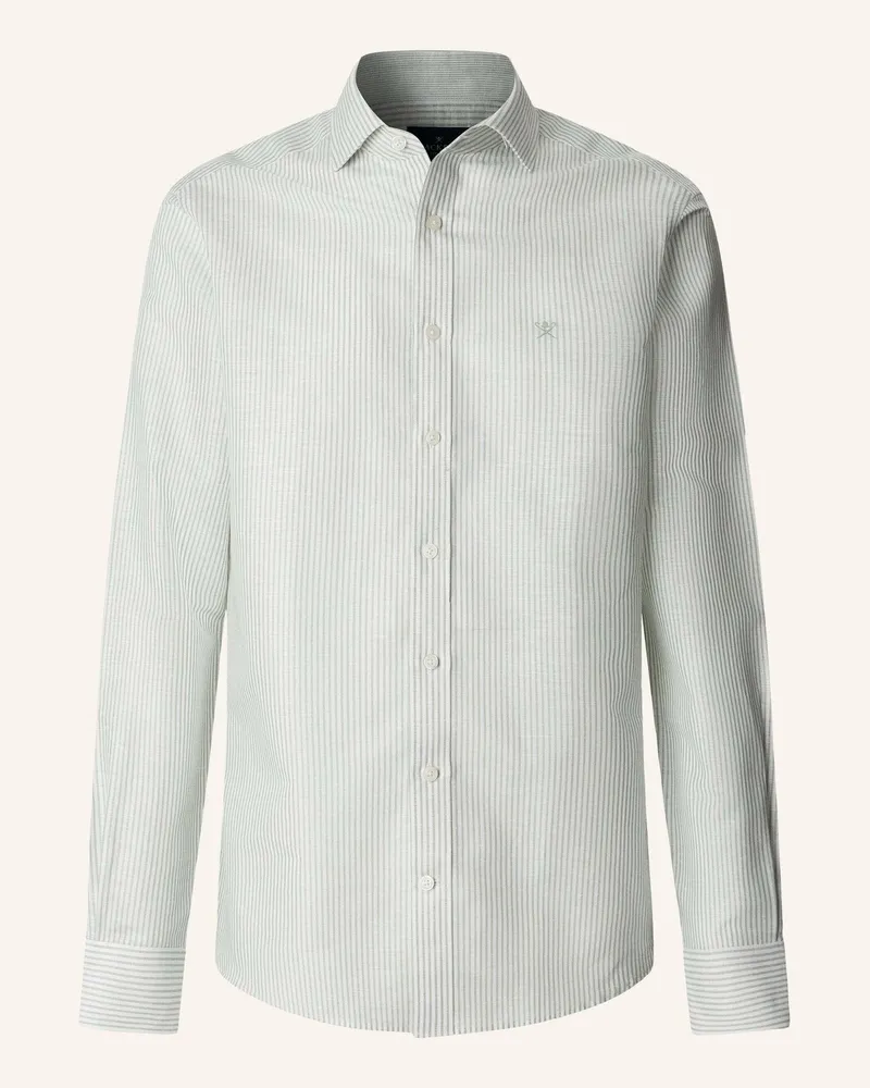Hackett Freizeithemd Ess Linen Bengal gruen Grün