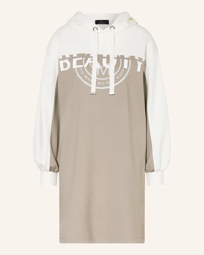 monari Sweatkleid mit Schmucksteinen Ecru
