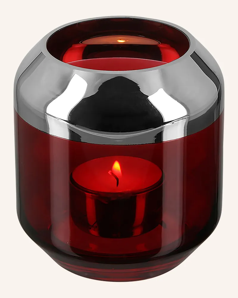 Fink Teelichthalter, Vase SMILLA Rot