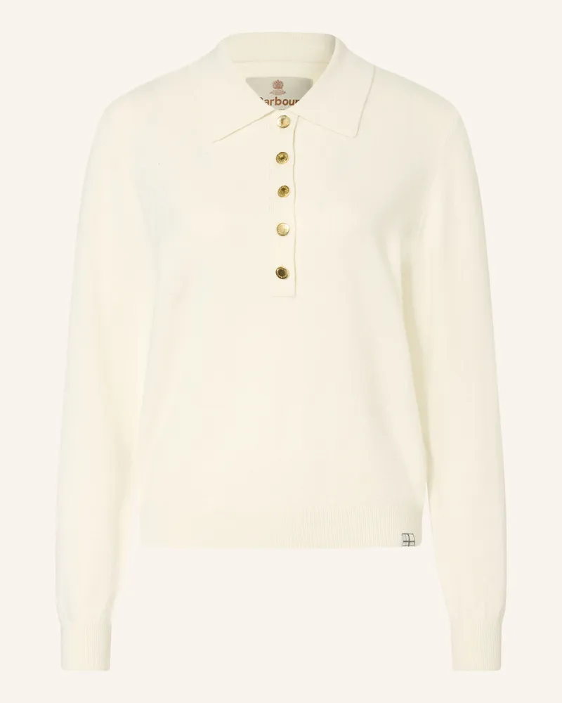 Barbour Strick-Poloshirt Wynn weiss Ecru