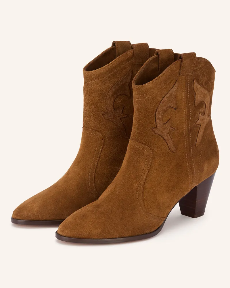 ba&sh Cowboy Boots New Casey braun Cognac