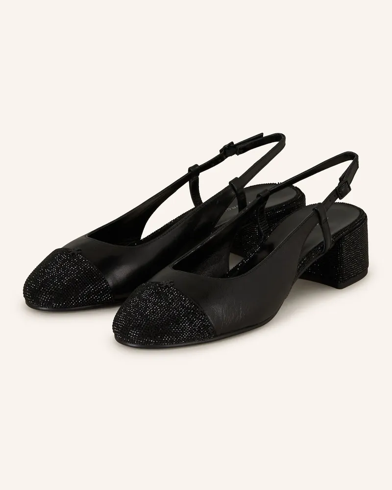 Tory Burch Slingpumps mit Schmucksteinen Schwarz