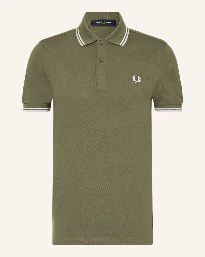 Fred Perry Piqué-Poloshirt gruen Oliv