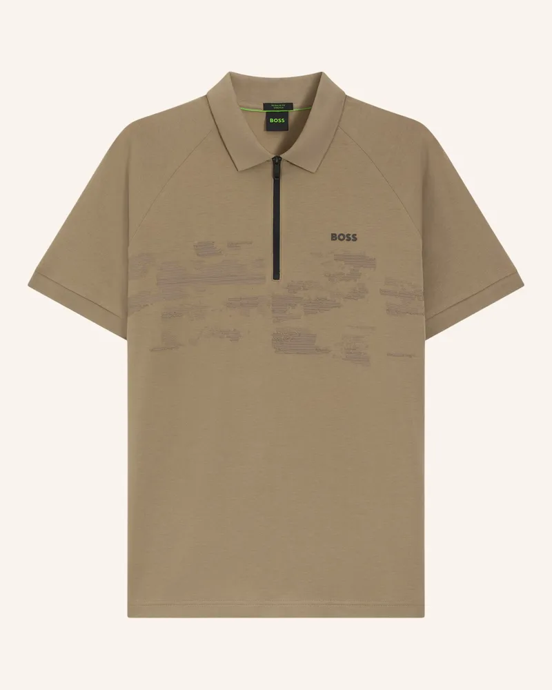 HUGO BOSS Polo Pl_Globe Pattern Regular Fit gruen Hellgrün