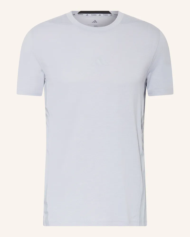 adidas T-Shirt D4T 3-STRIPES Hellgrau