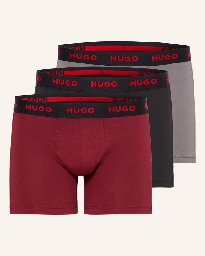 HUGO BOSS 3er-Pack Boxershorts grau Schwarz