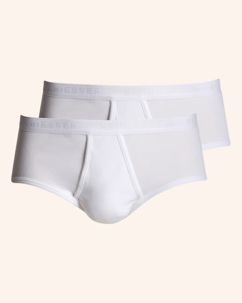 Schiesser 2er-Pack Slips Original Classics weiss Weiss