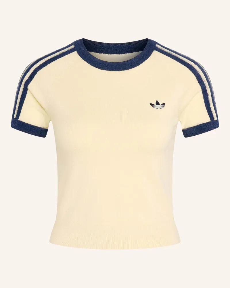 adidas Strick-Shirt Knitted Tee beige Ecru