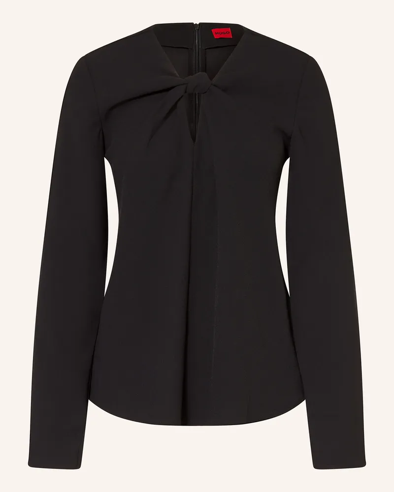 HUGO BOSS Blusenshirt Camola Mit Cut-Out schwarz Schwarz