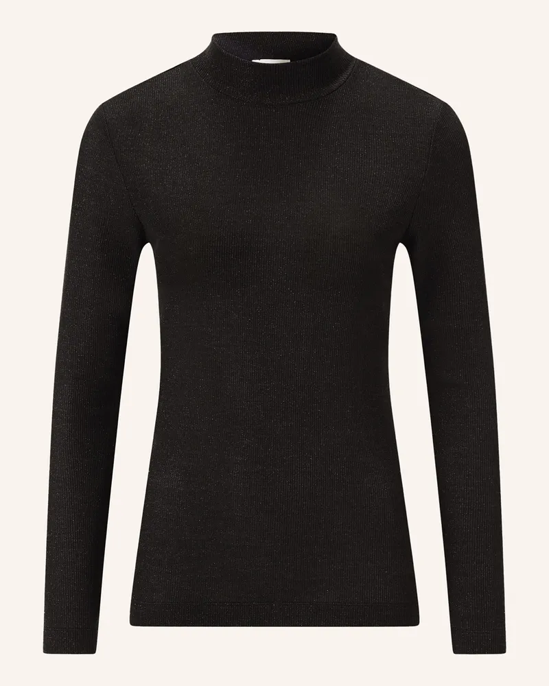 Rich&Royal Longsleeve mit Glitzergarn Schwarz