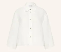 Leinenbluse Corins Mit 3/4-Arm weiss