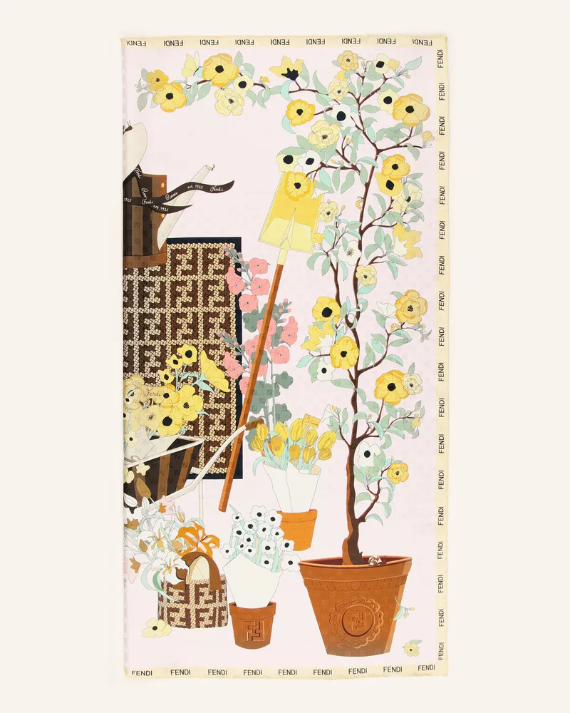 Fendi Seidentuch rosa Hellrosa