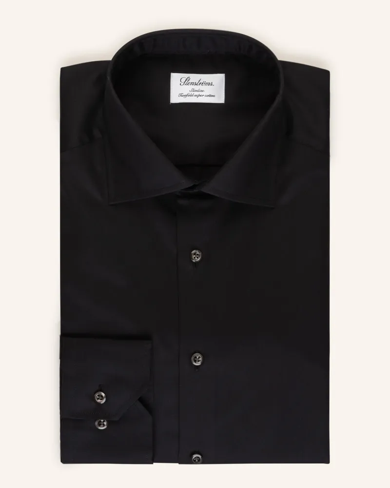 Stenströms Hemd Slimline schwarz Schwarz