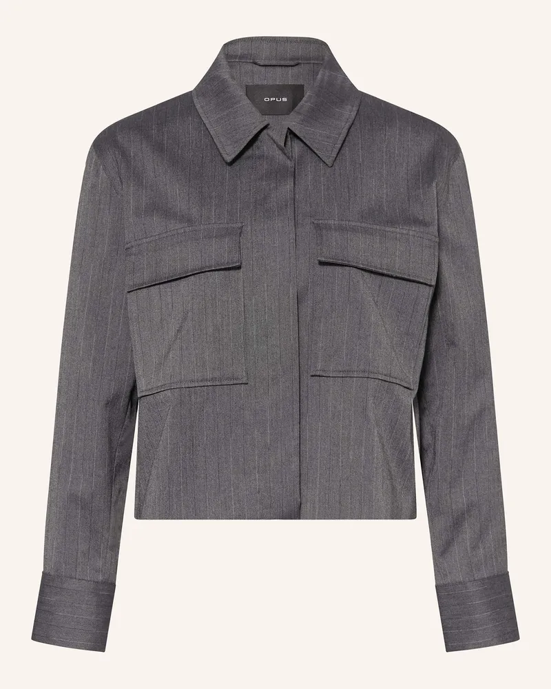 OPUS Jacke Hydena blau Dunkelgrau