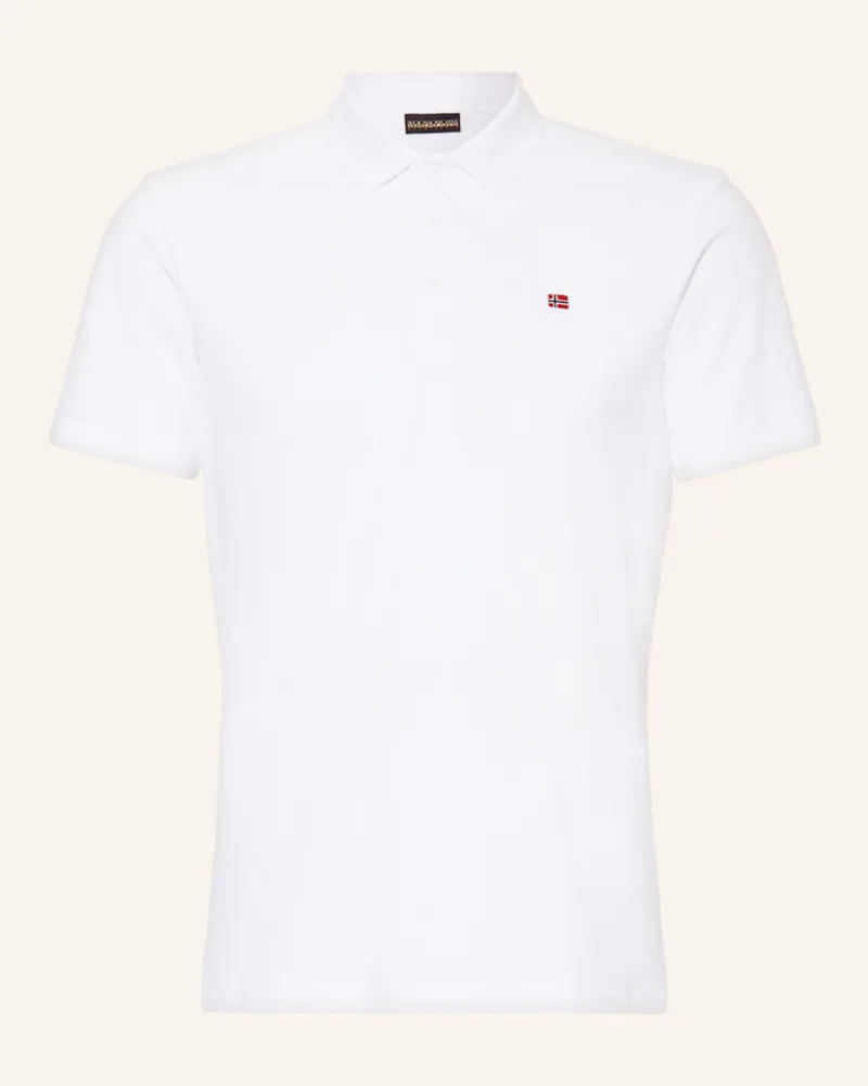 Napapijri Piqué-Poloshirt Ealis weiss Weiss
