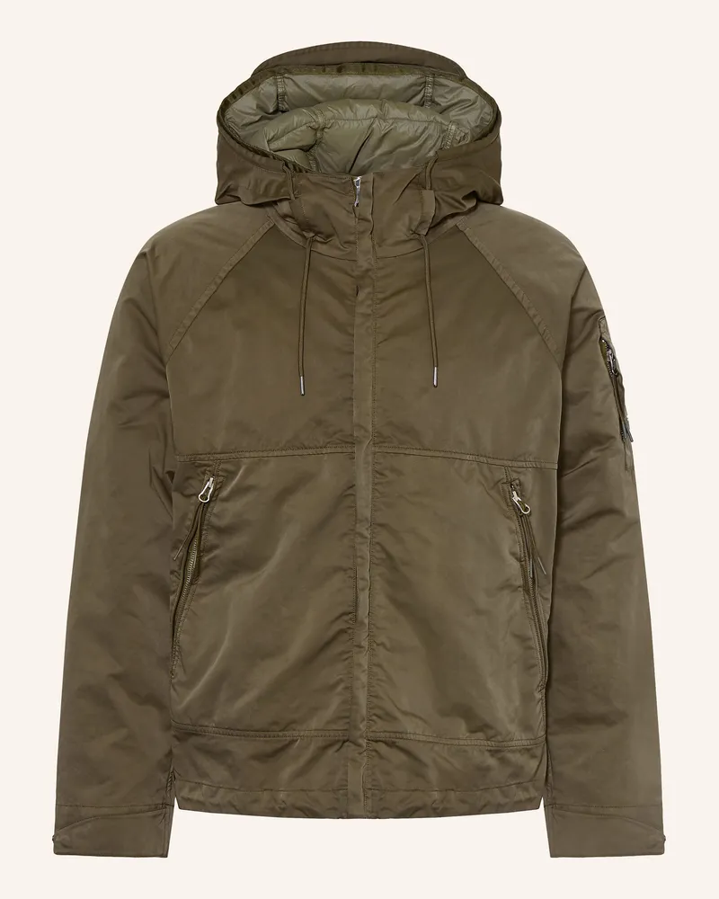 C.P. Company Lightweight-Daunenjacke Mit Herausnehmbarer Blende gruen Oliv