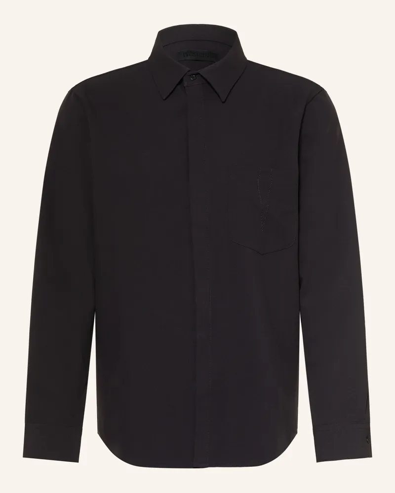 WRSTBHVR Hemd Chadrin Oversized Fit schwarz Schwarz