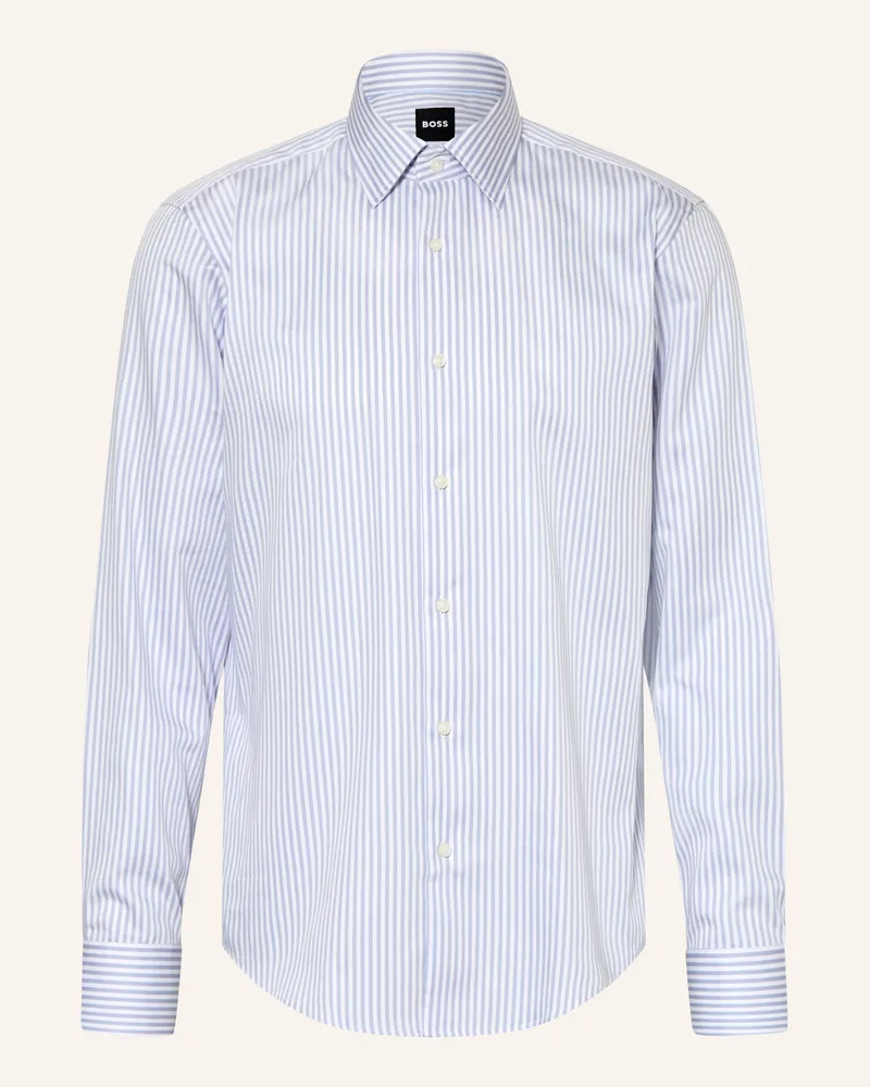 HUGO BOSS Hemd Joe Regular Fit lila Weiss