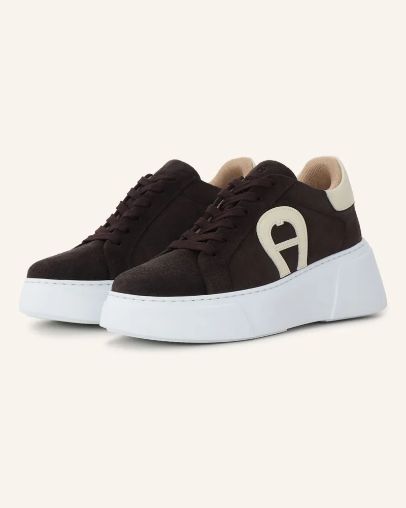 Aigner Plateau Sneaker Elaine 16a braun Dunkelbraun