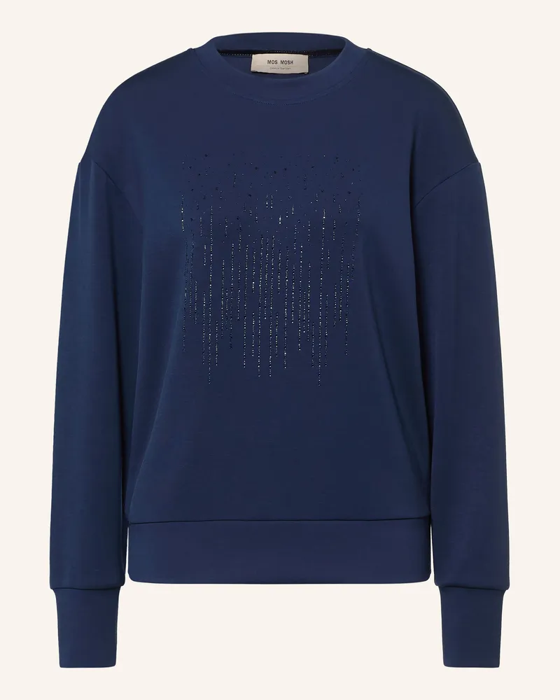 Mos Mosh Shirt Mmneve Rhino Mit Schmucksteinen blau Dunkelblau