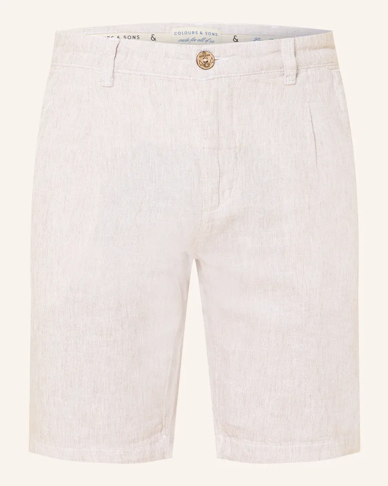 colours & sons Shorts Mit Leinen beige Beige