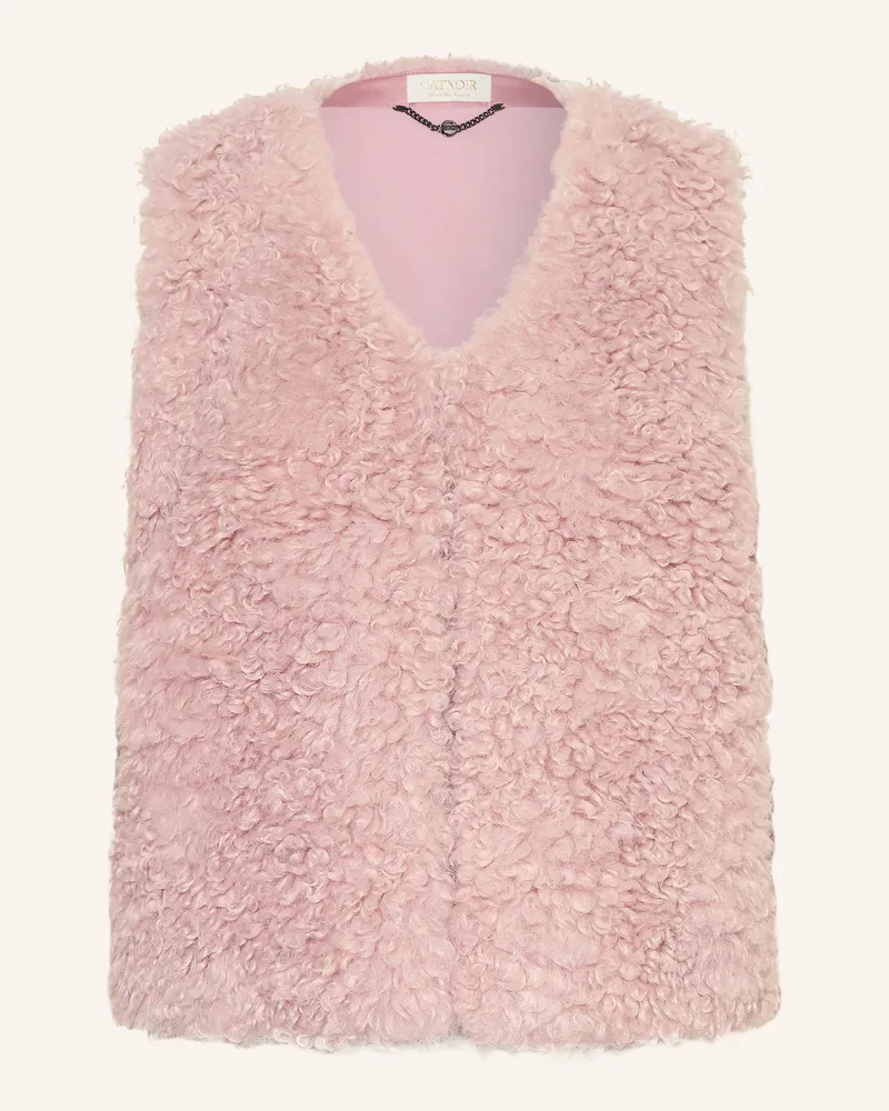 CATNOIR Kunstfell-Weste rosa Rosé