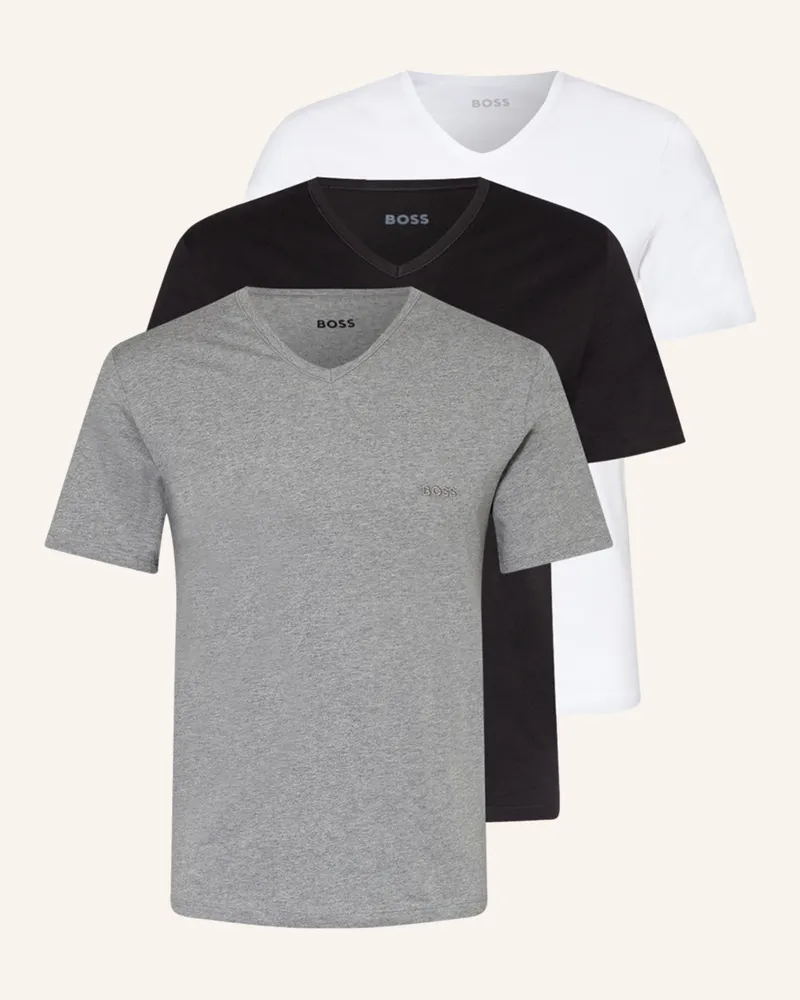 HUGO BOSS 3er-Pack V-Shirts Schwarz
