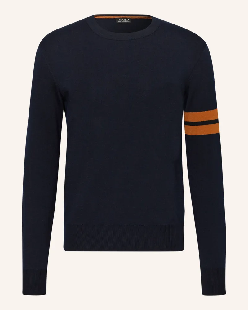 Ermenegildo Zegna Pullover blau Dunkelblau