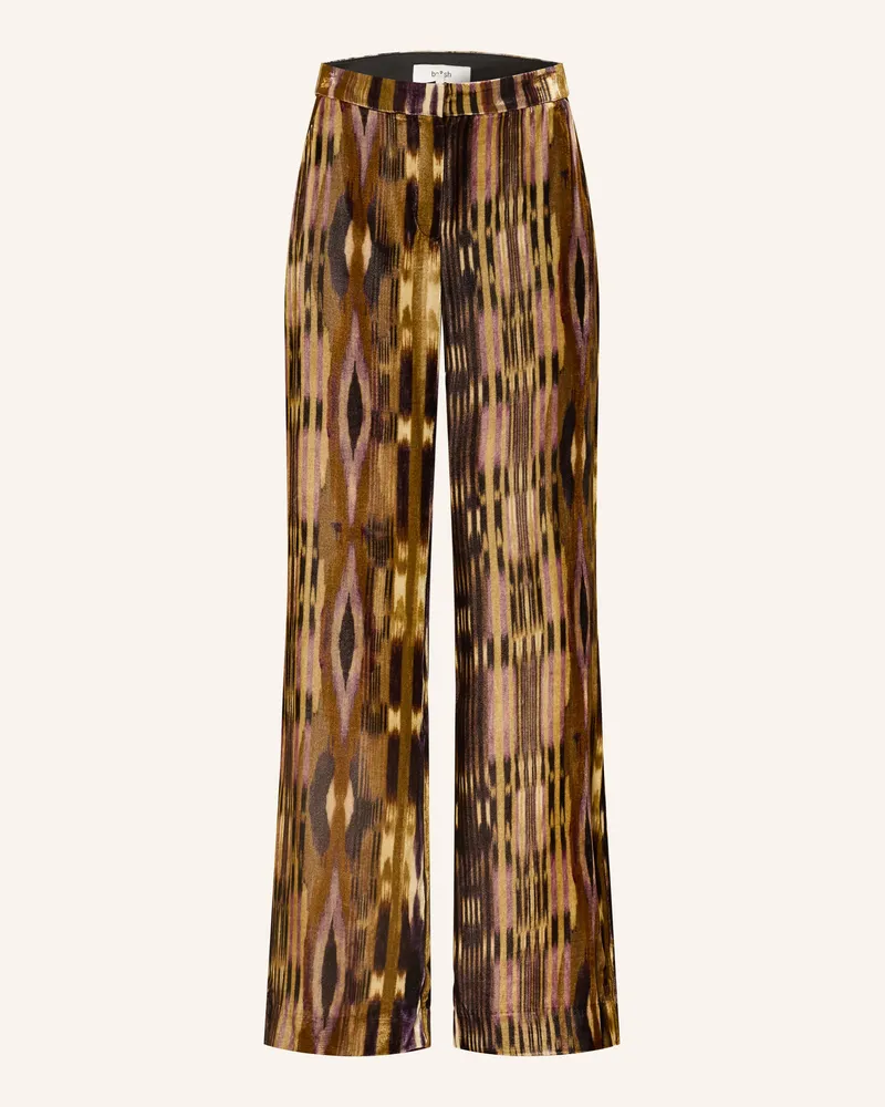 ba&sh Marlenehose VELVO aus Samt Khaki