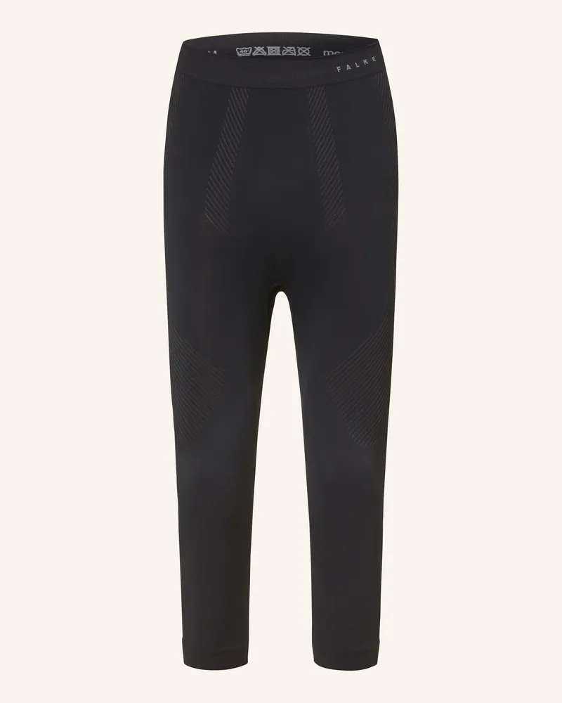 Falke Funktionswäsche-Hose Warm Mit Verkürzter Beinlänge schwarz Schwarz