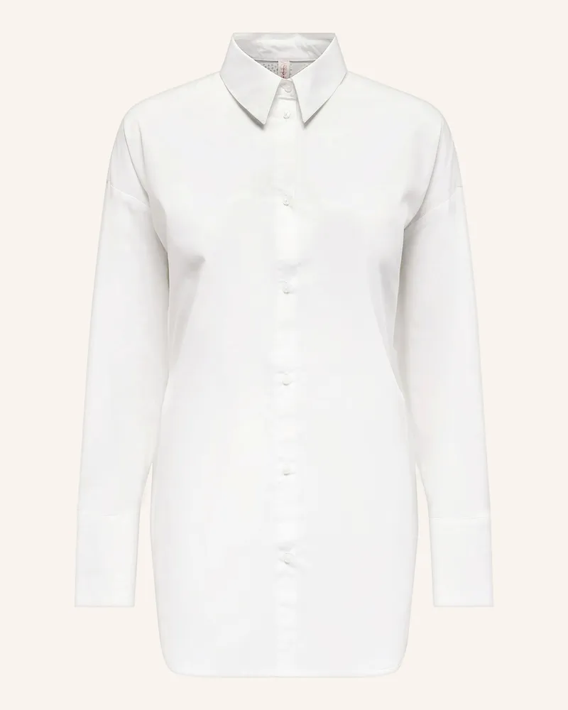 only Hemdbluse mit Schmucksteinen Weiss