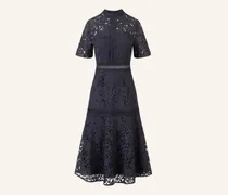 Midi Spitzenkleid blau