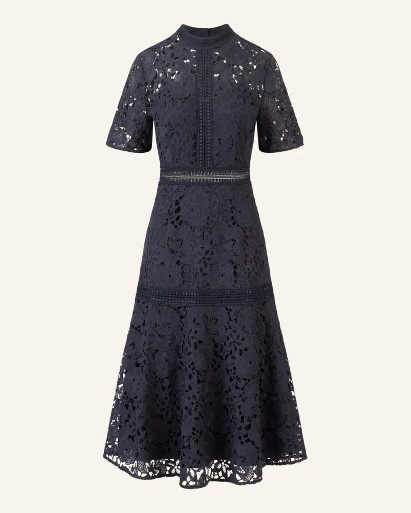Apart Midi Spitzenkleid blau Dunkelblau