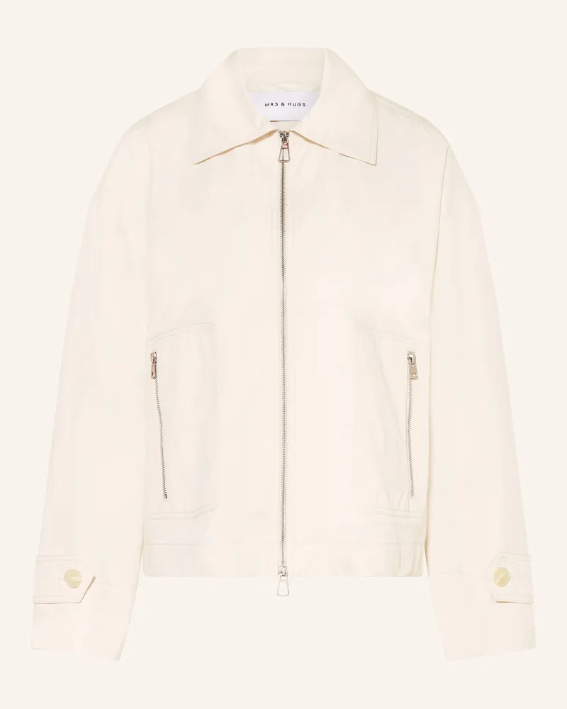 Mrs & HUGS Kastenjacke weiss Creme