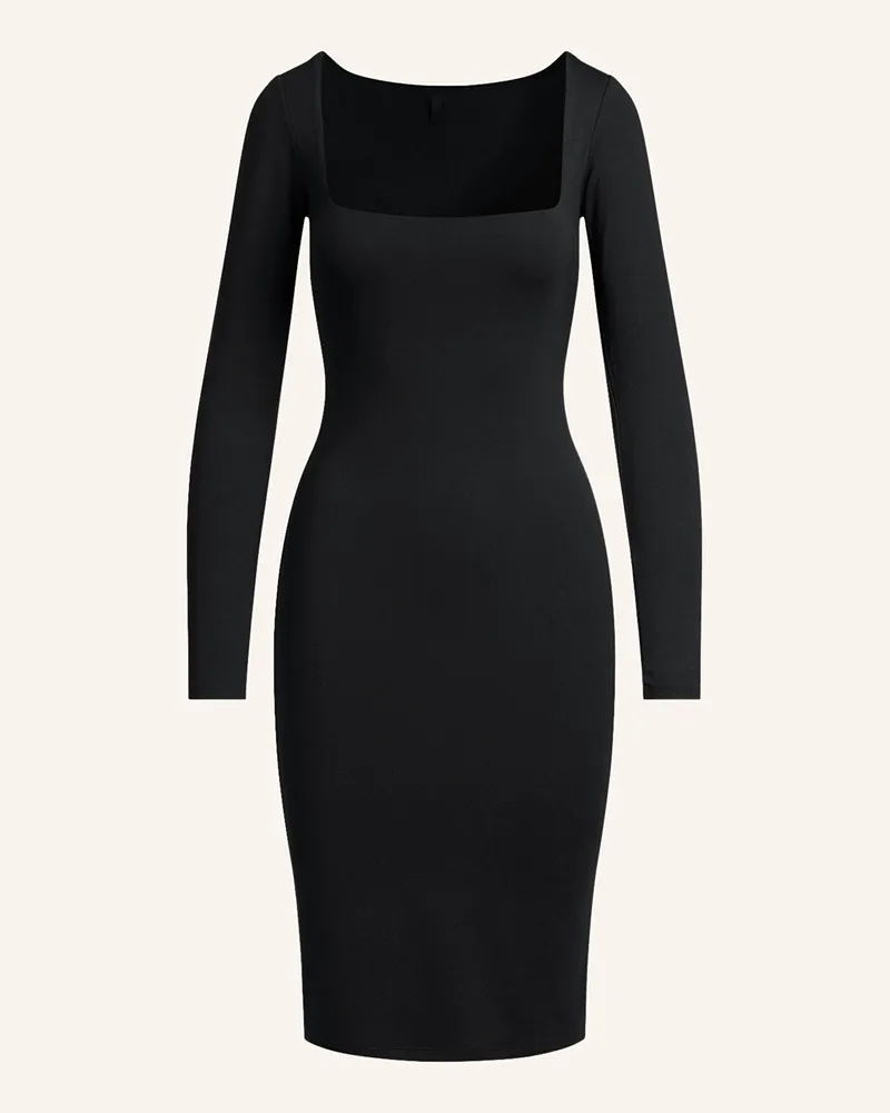 SKIMS Lounge-Kleid Smooth Layer schwarz Obsidian
