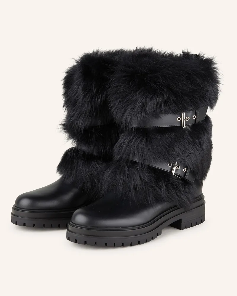 Gianvito Rossi Biker Boots MAVERICK Schwarz