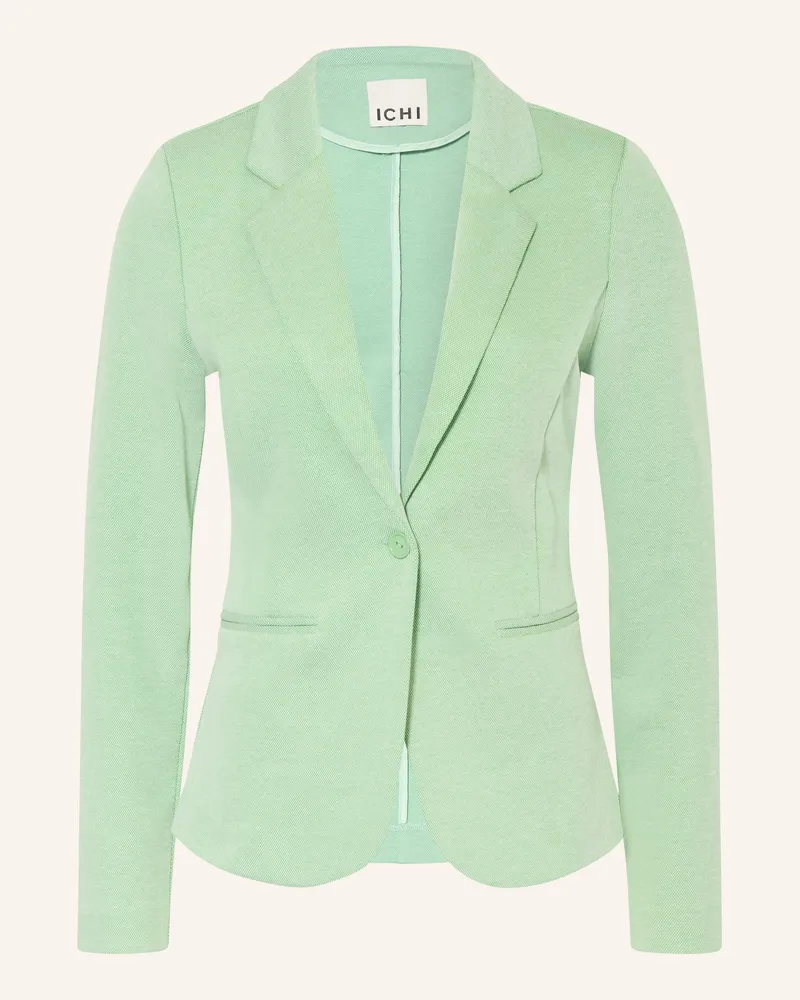 ICHI Piqué-Blazer Ihkate gruen Hellgrün