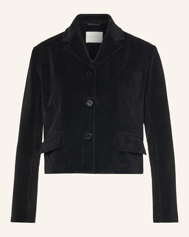 CIRCOLO 1901 Kastenjacke Aus Samt schwarz Schwarz
