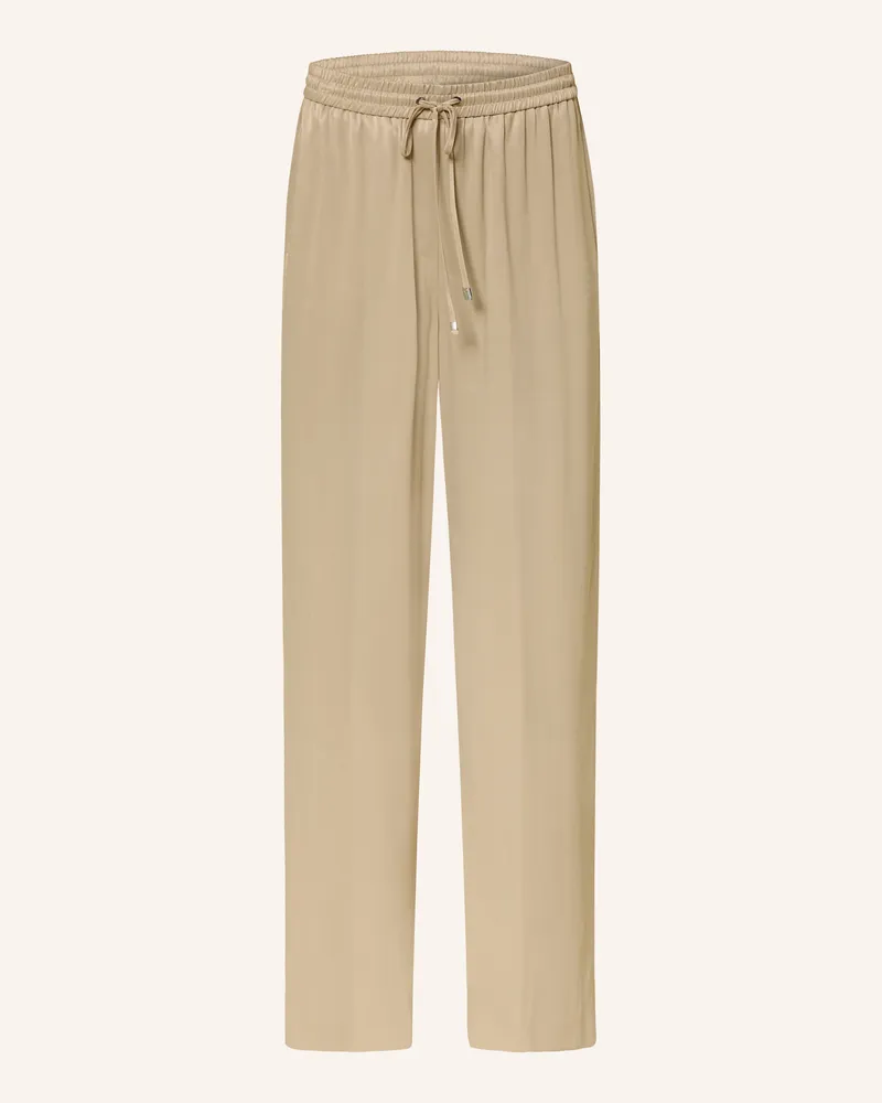 HUGO BOSS Marlenehose Tavati Aus Satin beige Beige