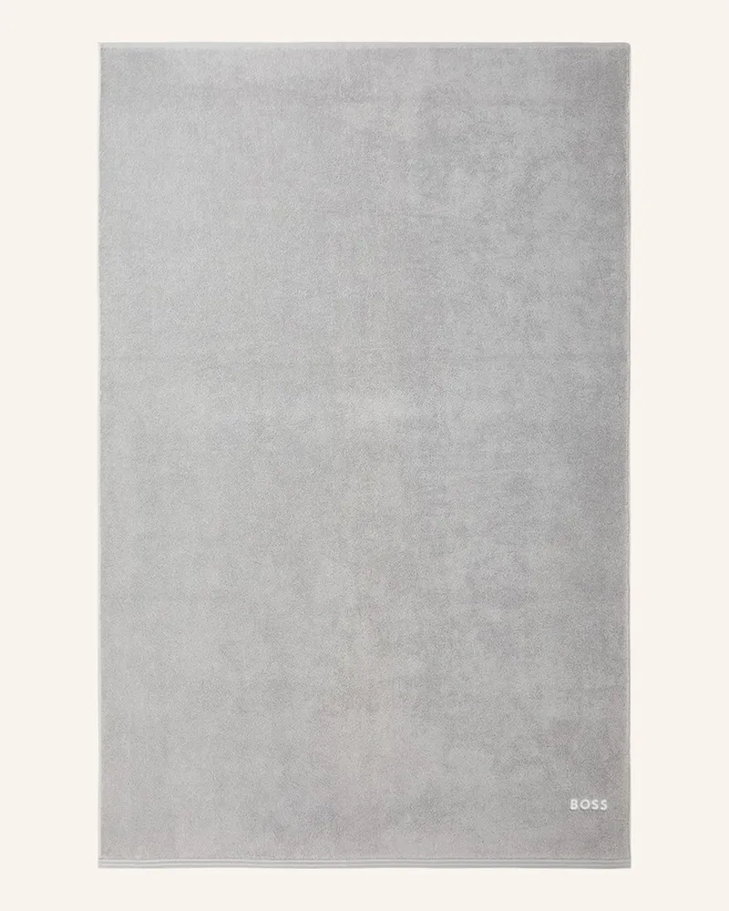 HUGO BOSS Badetuch Edge grau Hellgrau