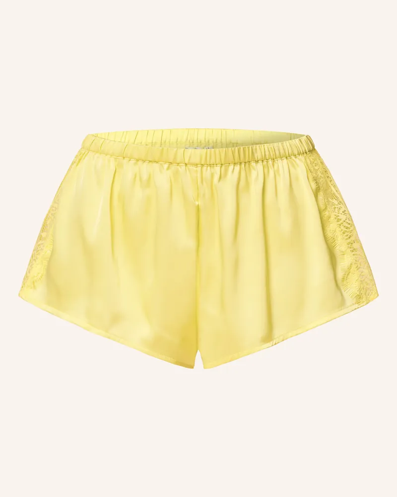 Simone Pérèle Schlafshorts SATIN SECRETS aus Satin Hellgelb