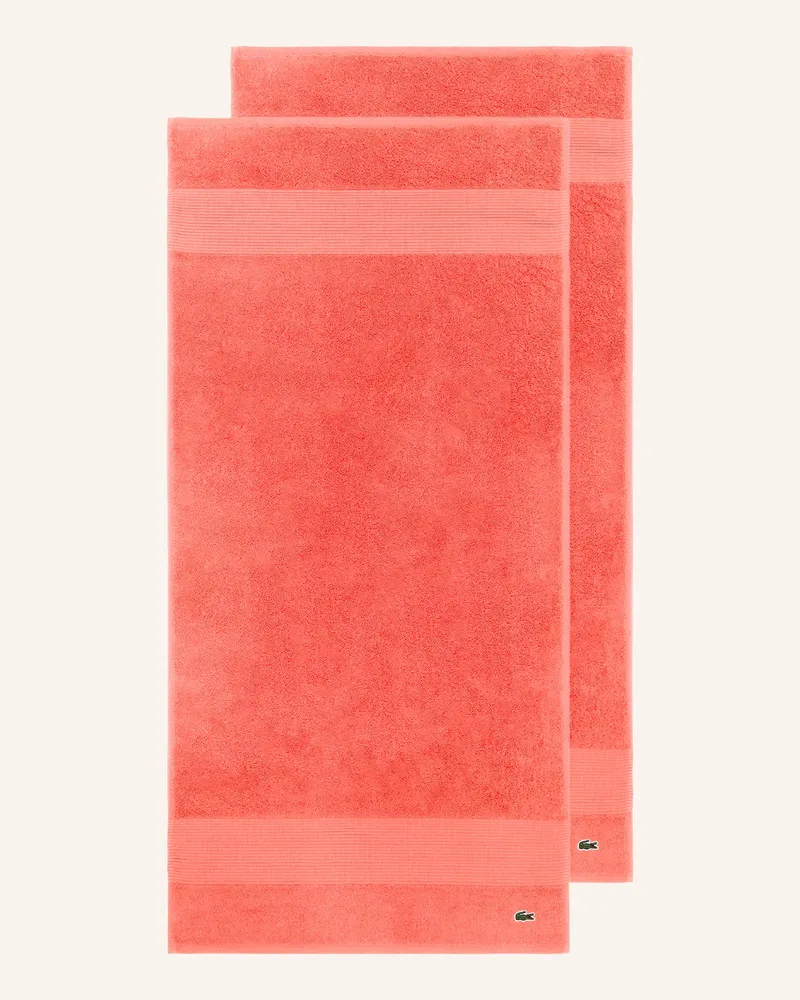 Lacoste Handtuch 2er Set LLECROCO Orange