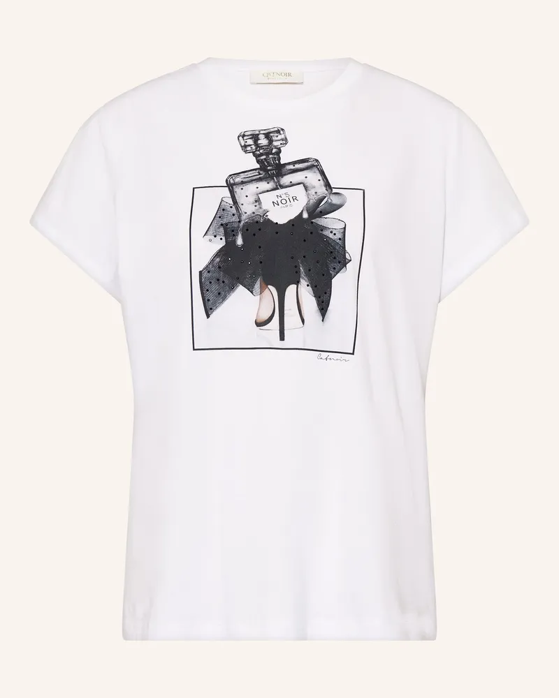 CATNOIR T-Shirt mit Schmucksteinen Weiss