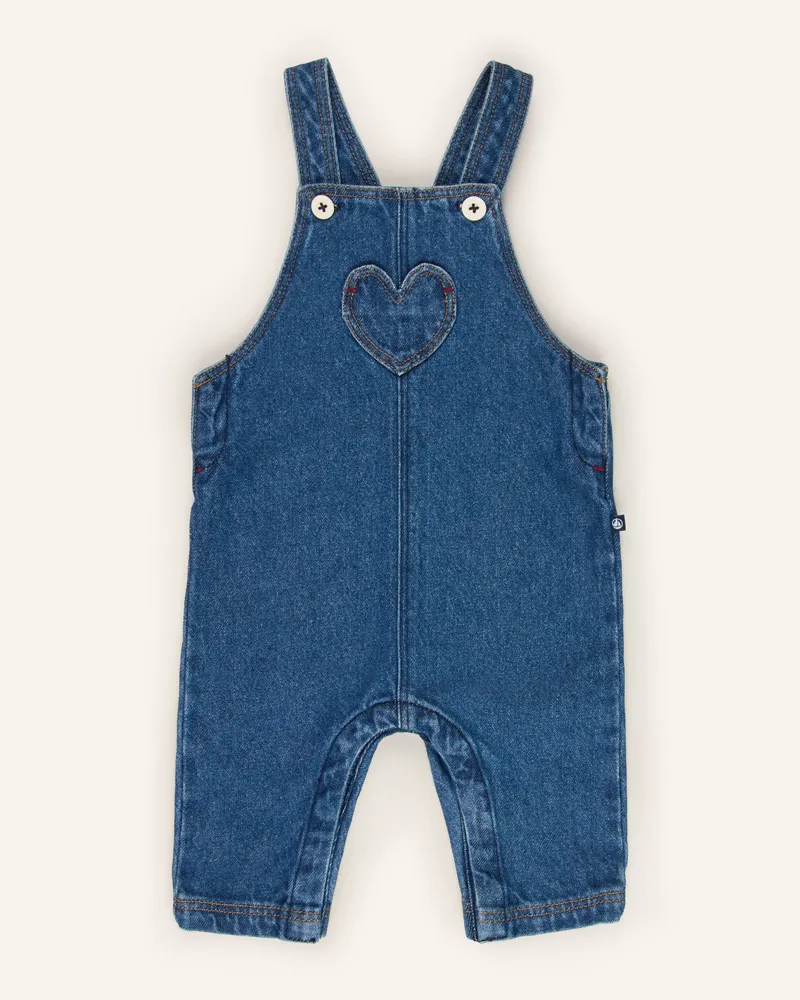 Petit Bateau Jeans-Latzhose blau 01